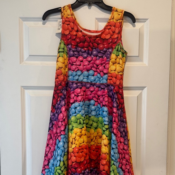 Colorful Candy Print Kids Dress - Picture 3 of 4